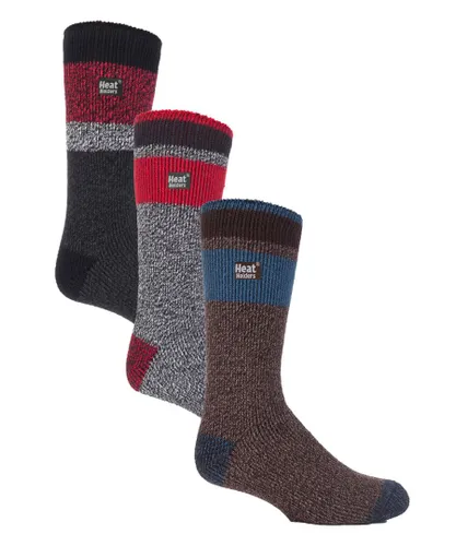 Heat Holders - 3 Pack Multipack Mens Insulated Thermal Socks for Winter - Black / Grey - Multicolour