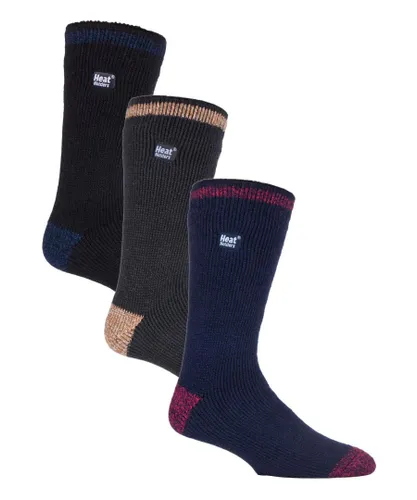 Heat Holders - 3 Pack Multipack Mens Insulated Thermal Socks for Winter - Block Twist - Multicolour