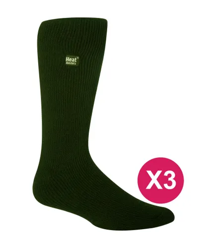 Heat Holders - 3 Pack Multipack Mens Insulated Thermal Socks for Winter - Green