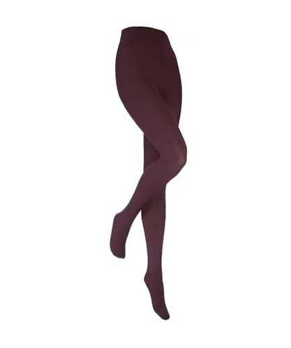 Heat Holders - Ladies Womens Thick Thermal Tights - Purple Poly Elastane