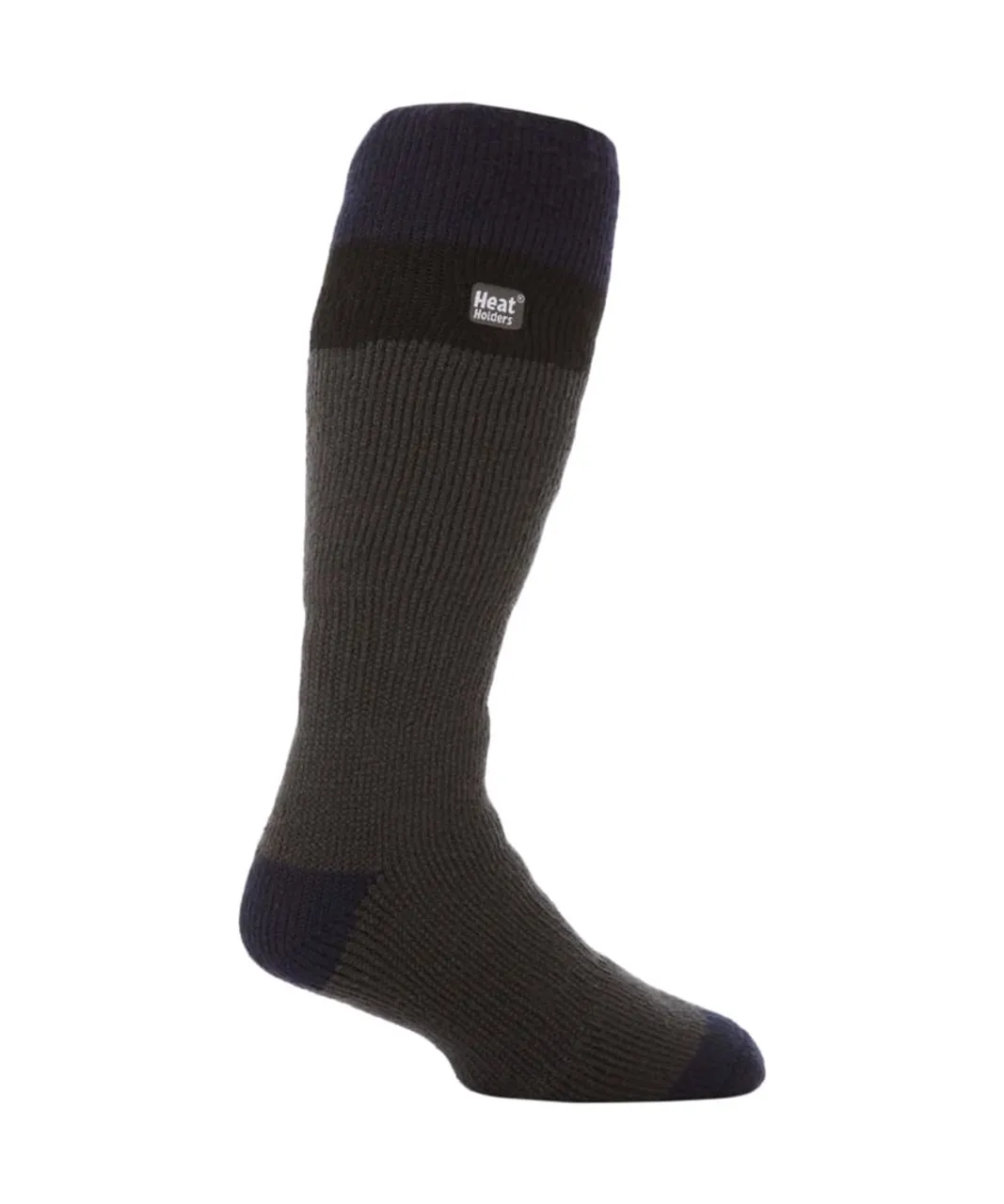 Heat Holders - Mens Extra Long 2.3 TOG Thermal Knee High Ski Socks - Grey