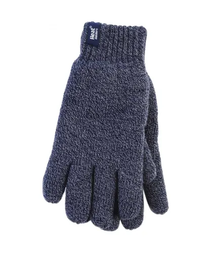 Heat Holders Mens Fleece Lined Warm Gloves For Winter - Navy
