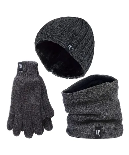 Heat Holders Mens Hat, Neck Warmer & Gloves Set