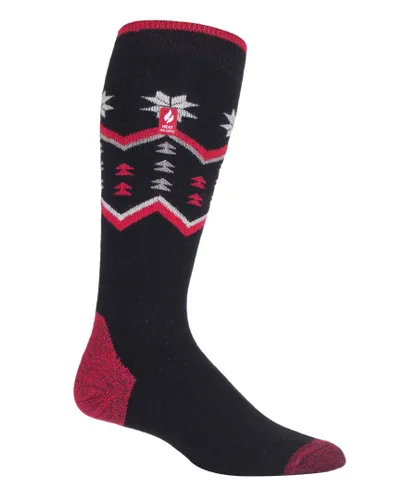 Heat Holders Mens LITE - Ladies Thermal Ultra Thin Funky Ski Socks - Black/White