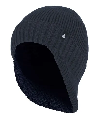 Heat Holders Mens - Thermal Acrylic Winter Expedition Hat with Drop Neck for Men - Navy - One