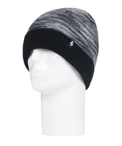 Heat Holders - Mens Thermal Knitted Beanie Hat for Winter - Black - One