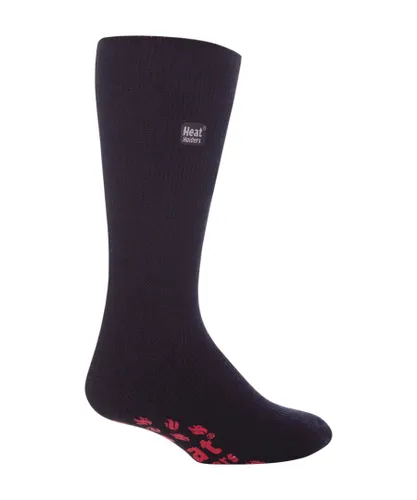 Heat Holders - Mens Thermal Slipper Socks - Black/Red