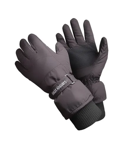 Heat Holders Mens Warm Padded Waterproof Insulated Thermal Ski Gloves in 2 Sizes - Black - Size L/XL