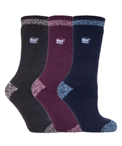 Heat Holders Womens - 3 Pack Multipack Ladies Insulated Thermal Socks for Winter - Catania - Multicolour