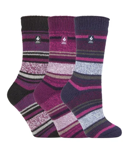Heat Holders Womens - 3 Pack Multipack Ladies Insulated Thermal Socks for Winter - Palma - Multicolour