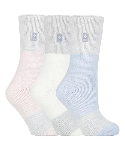 Heat Holders Womens - 3 Pack Multipack Ladies Insulated Thermal Socks for Winter - Plain H&T - Multicolour