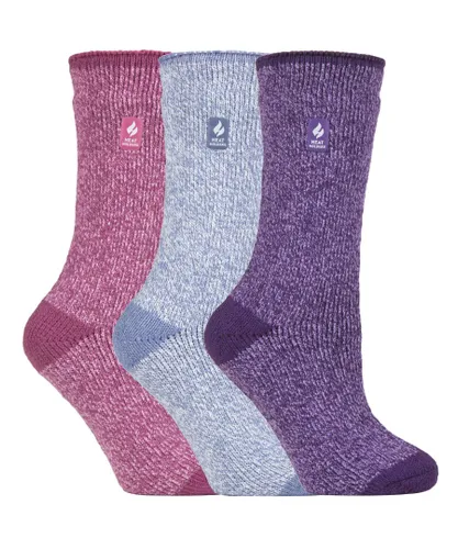 Heat Holders Womens - 3 Pack Multipack Ladies Insulated Thermal Socks for Winter - Prague - Multicolour