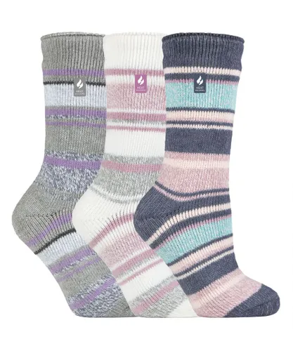 Heat Holders Womens - 3 Pack Multipack Ladies Insulated Thermal Socks for Winter - Provence - Multicolour