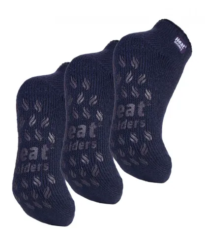 Heat Holders Womens - 3 Pair Multipack Ladies Ankle Slipper Socks with Grippers - Deepest Plum - Purple