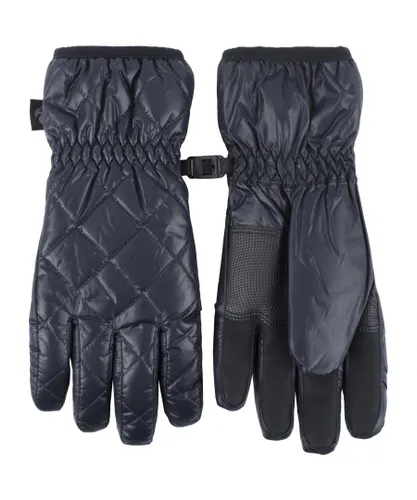 Heat Holders Womens Bryce Quilted Waterproof Wind Resistant Gloves - Black