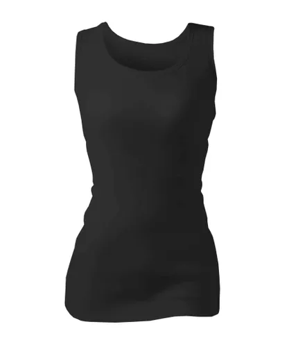 Heat Holders Womens - Ladies Cotton Thermal Underwear Sleeveless Vest - Black