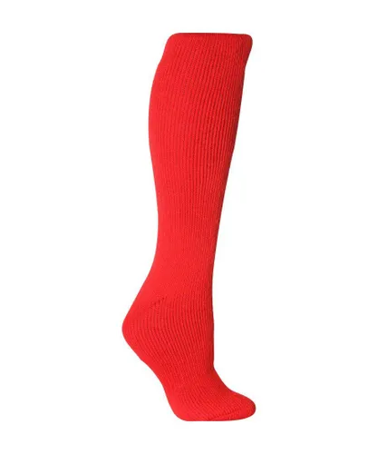 Heat Holders Womens Ladies Extra Long Thermal Socks in Cerise and Wine by - Red Nylon