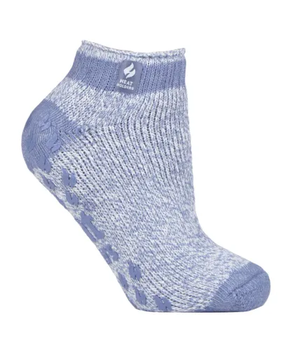 Heat Holders Womens - Ladies Non Slip Thermal Ankle Slipper Socks with Grips - Blue