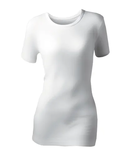 Heat Holders Womens Ladies Short Sleeved Thermal Top by - White Cotton