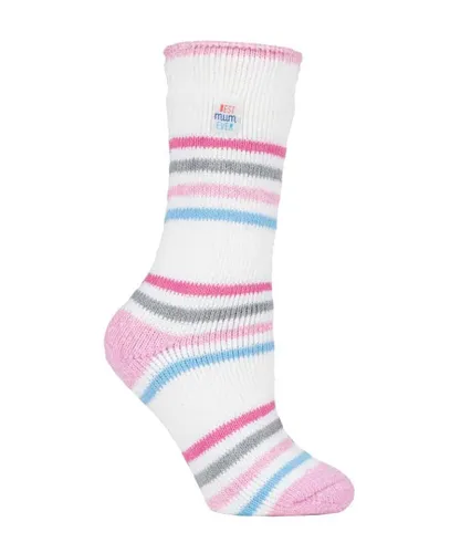 Heat Holders Womens Ladies Warm Fleece Lined Fluffy Thermal Socks for Mum & Grandma - White