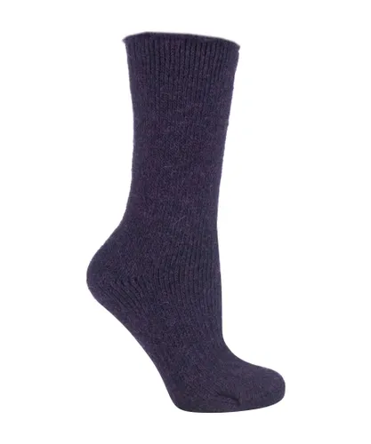 Heat Holders Womens - Ladies Winter Warm 2.7 TOG Short Cosy Wool Rich Socks - Purple