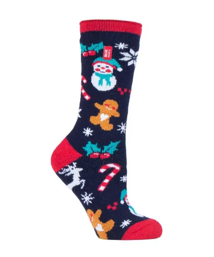 Heat Holders Womens LITE - Mens & Ladies Novelty Thermal Christmas Socks - Multicolour Nylon