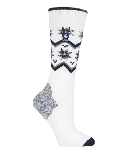 Heat Holders Womens LITE - Mens Thermal Ultra Thin Funky Ski Socks - Cream