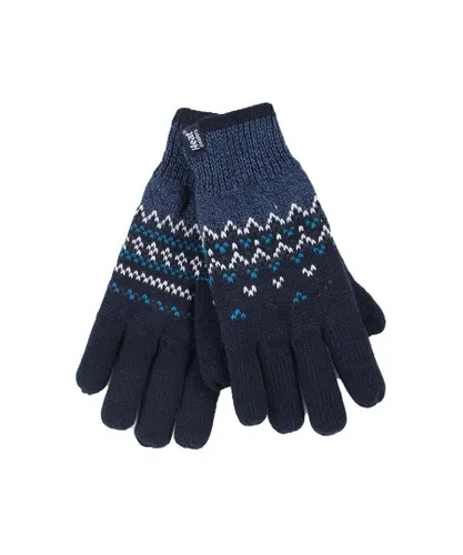 Heat Holders - Womens Nordic Fleece Lined Thermal Gloves - Navy