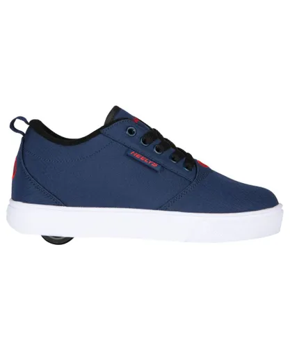 Heelys Boys Trainers Pro 20 Canvas Lace Up Skate Shoes Wheels Navy