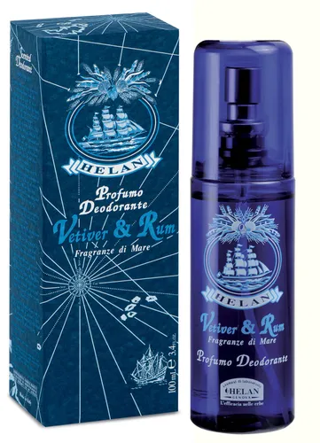 Helan, Vetiver & Rum, Men's Deodorant Perfume, Natural