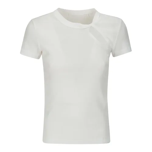 Helmut Lang , Base Rib T-Shirt ,White female, Sizes: