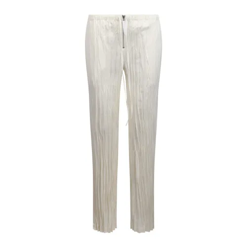 Helmut Lang , Wrinkled Effect Trousers ,Beige female, Sizes: