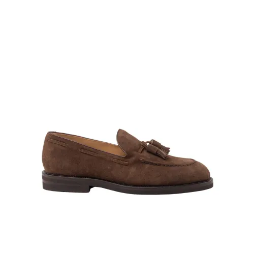 Henderson Baracco , Suede Loafer with Tassels ,Brown male, Sizes: