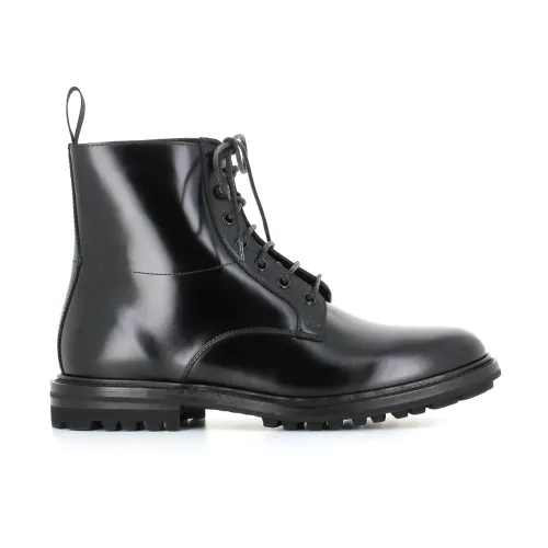 Henderson , Black Leather Anfibio Boots ,Black male, Sizes: