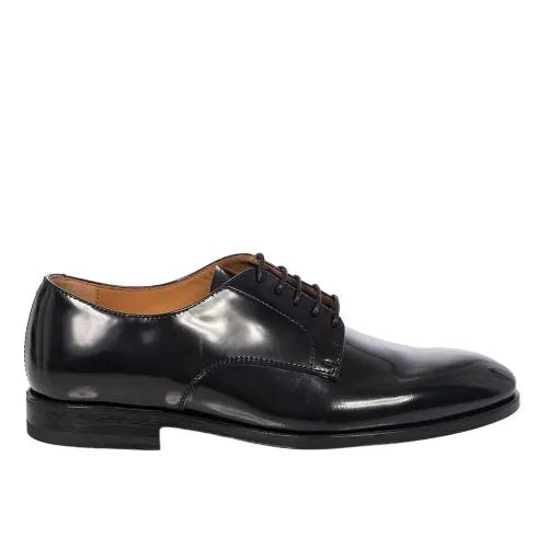 Henderson , Calf Leather Lace-up Shoes ,Black male, Sizes: