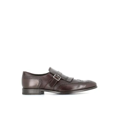 Henderson , Dark Brown Brogue Fringe Shoes ,Brown male, Sizes: