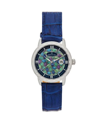 Heritor Automatic Mens Protégé Vitreous Enamel Dial Watch - Blue Stainless Steel - One Size