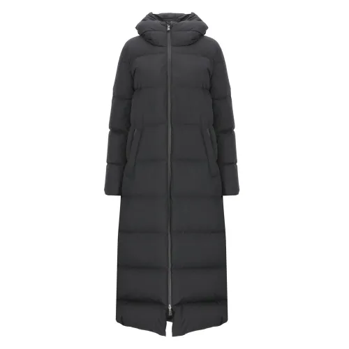 Herno , Black Padded Down Coat with Hood ,Black female, Sizes: