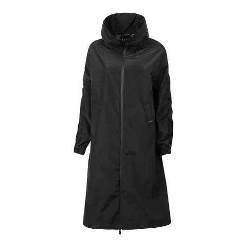 Herno , Black Three-quarter Jacket for Women ,Black female, Sizes: