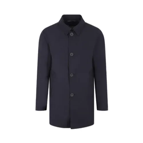 Herno , Classic Single-Breasted Coats ,Blue male, Sizes: