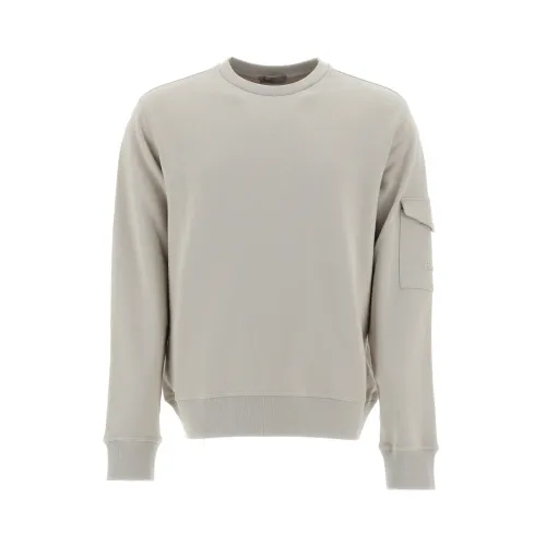Herno , Crewneck Sweatshirt with Pocket ,Beige male, Sizes: