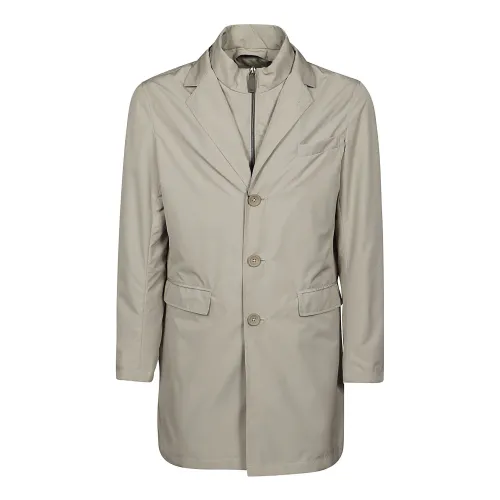 Herno , Light Taupe Raincoat ,Gray male, Sizes: