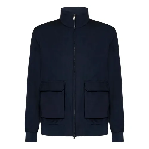 Herno , Mens Clothing Jackets Coats Blue Ss24 ,Blue male, Sizes: