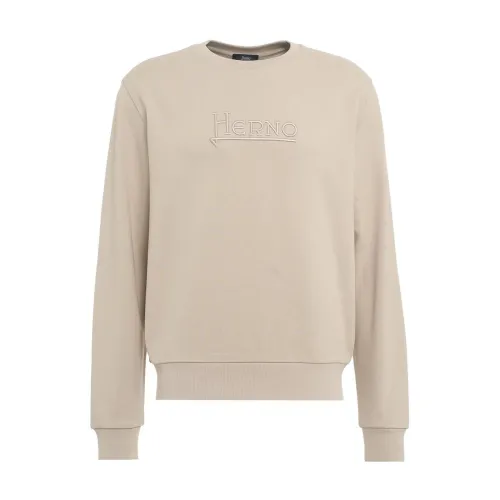 Herno , Mens Clothing Sweatshirts Beige Ss24 ,Beige male, Sizes: