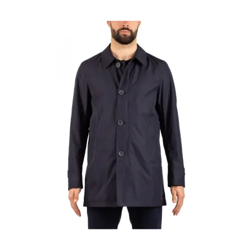 Herno , Men`s Lightweight Jacket - Elegant Addition to Your Wardrobe ,Blue male, Sizes: