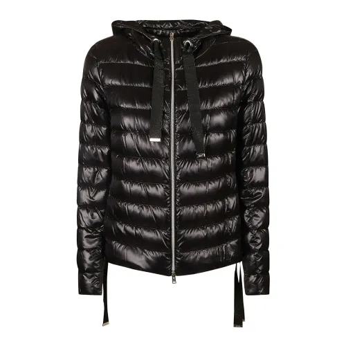 Herno , Quilted Hooded Jacket ,Black female, Sizes: