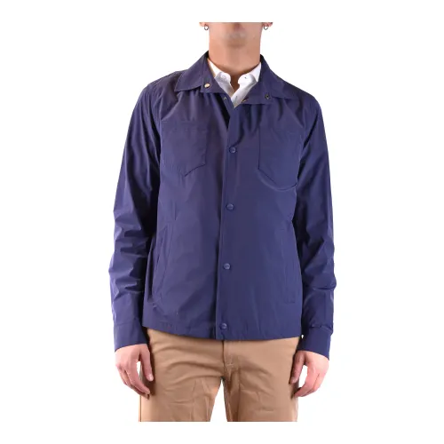 Herno , Shirt Jacket, Elastane Polyamide Style ID ,Blue male, Sizes: