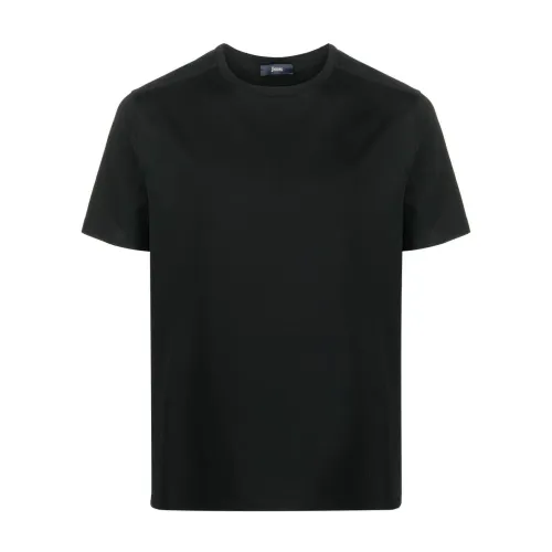Herno , Stylish Black Logo T-Shirt ,Black male, Sizes: