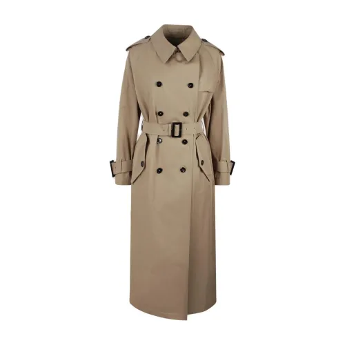 Herno , Stylish Gabardine Coat ,Beige female, Sizes: