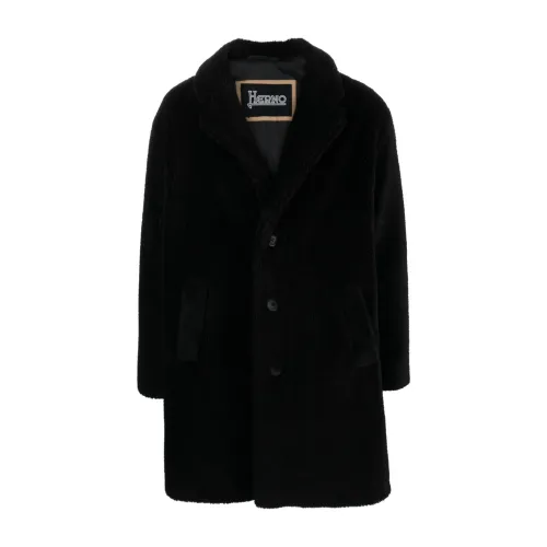 Herno , Stylish Men`s Jackets Coats ,Black male, Sizes: